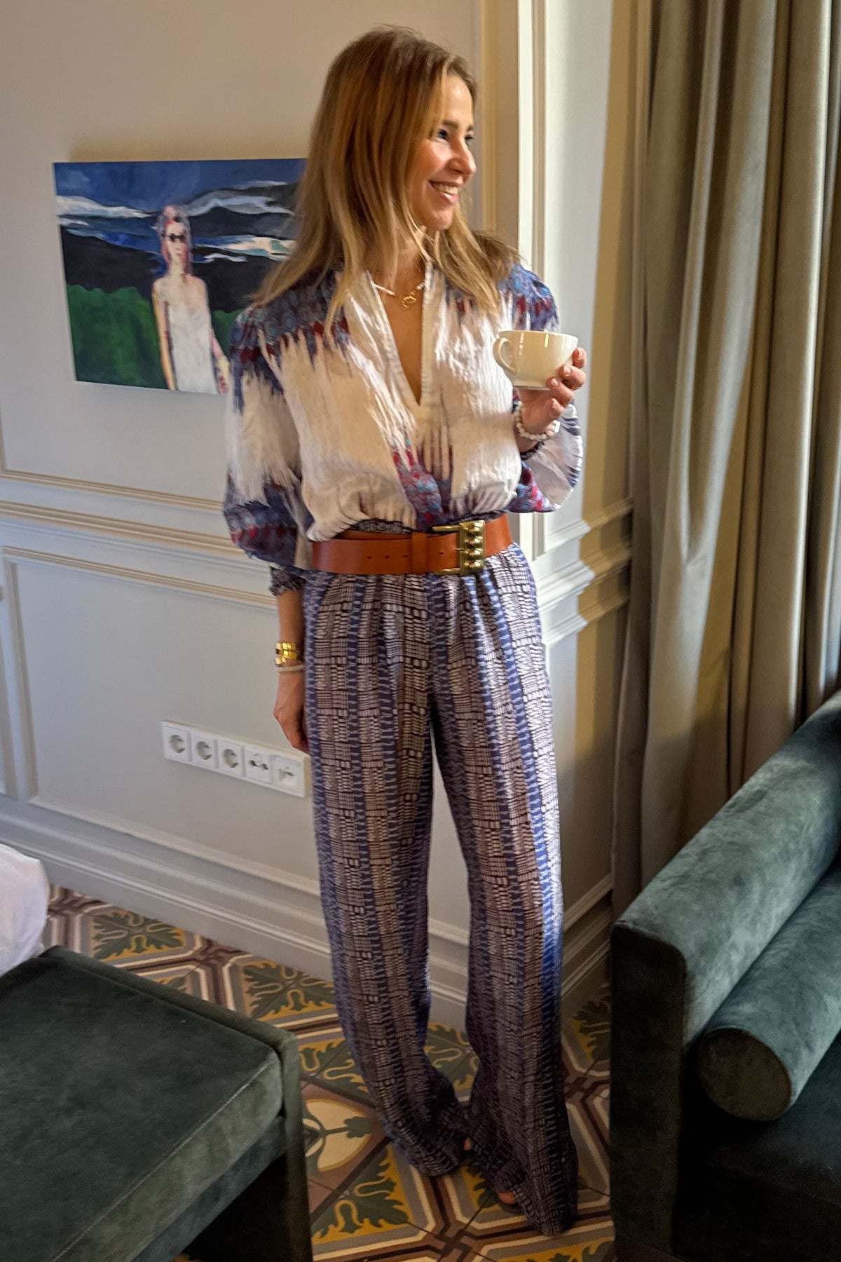 OVERSIZED TRANSPARENT BLOUSE „BOHEME“ MULTICOLOR