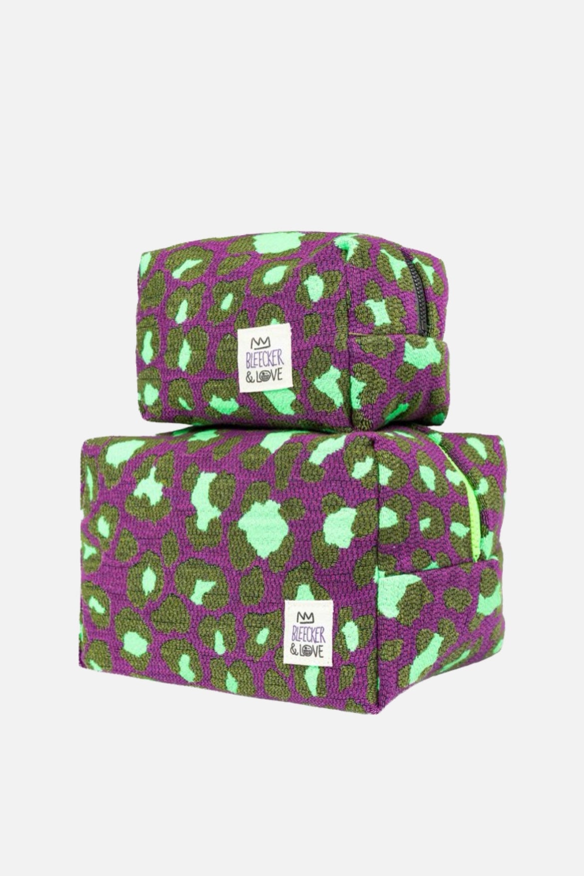 COSMETIC POUCH "OSS" PURPLE/GREEN