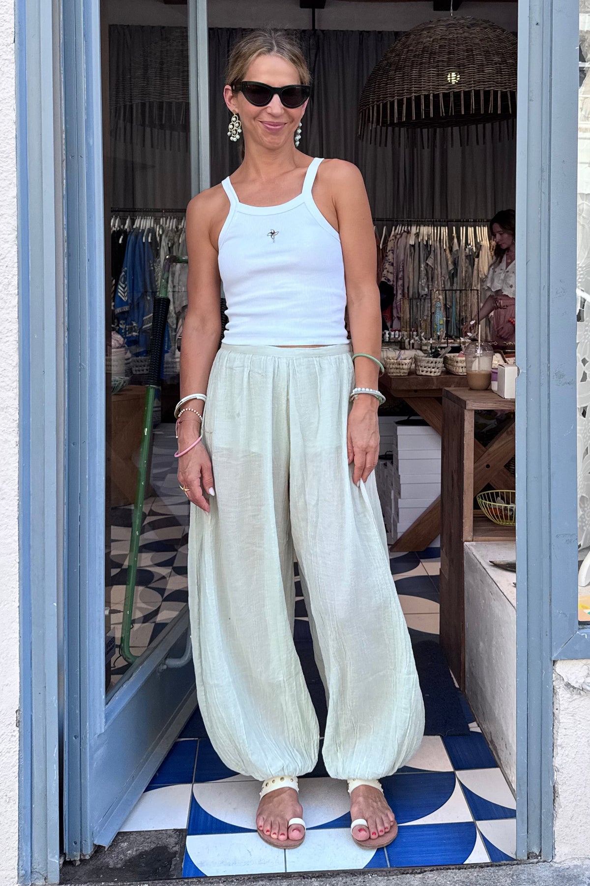 MUSSELINE BALLOON PANTS "SYMI" NATURAL