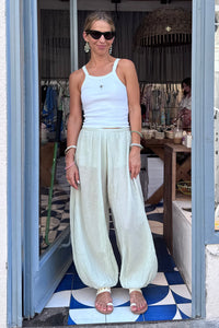 MUSSELINE BALLOON PANTS "SYMI" NATURAL