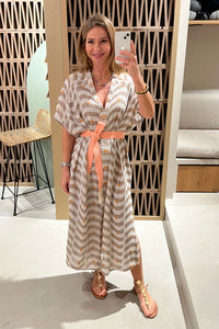 OVERSIZED KAFTAN DRESS "TINOS" TAUPE