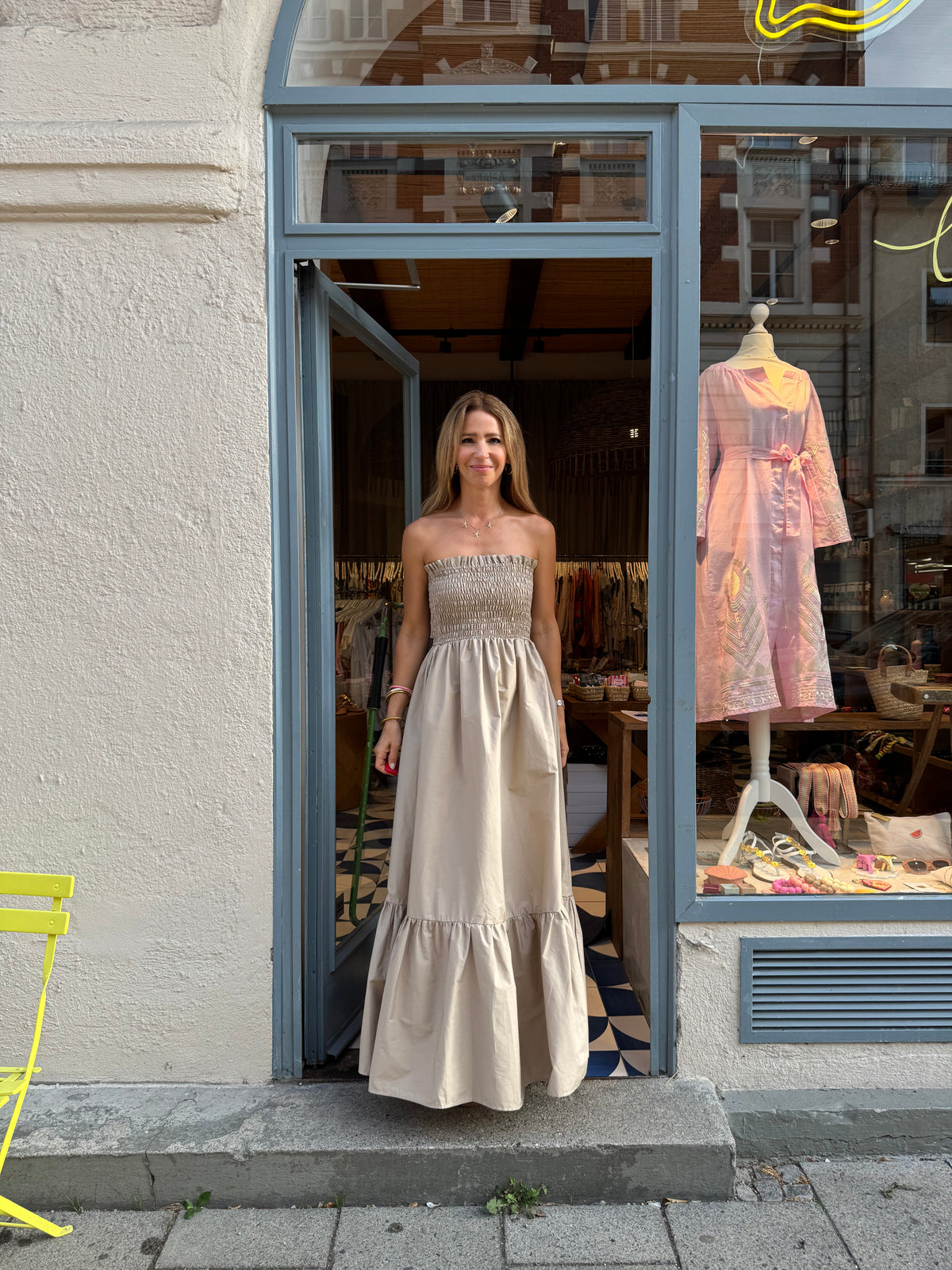BANDEAU DRESS "ELPIS" SAND