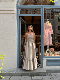 BANDEAU DRESS "ELPIS" SAND