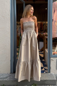 BANDEAU DRESS "ELPIS" SAND