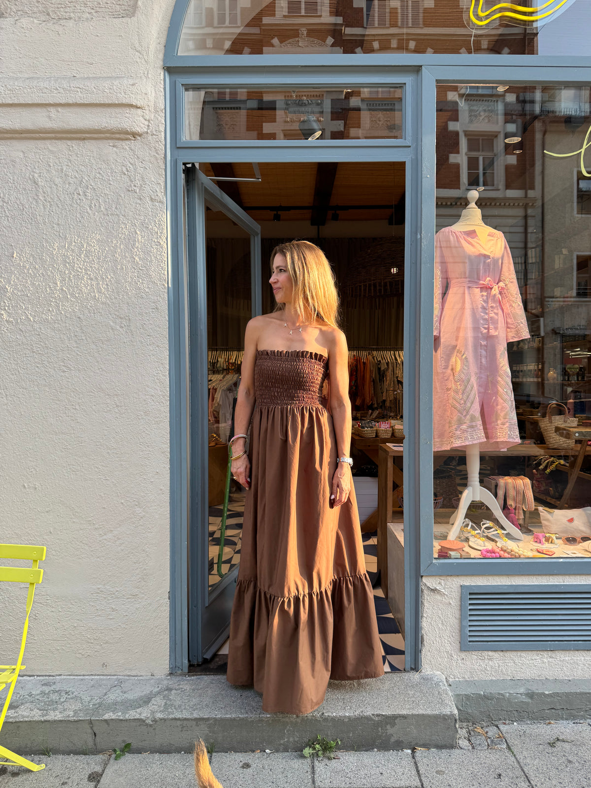 BANDEAU DRESS "ELPIS" CHOCOLATE