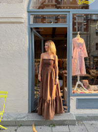 BANDEAU DRESS "ELPIS" CHOCOLATE