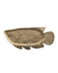 HANDMADE FISH PLATE "CATCH OF THE TRAY" GOLD