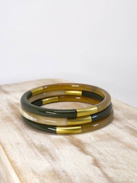 BRACELET "KASSANDRA" KHAKI/GOLD
