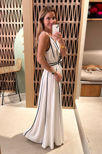 LONG FLOWY DRESS "ASANA" WHITE