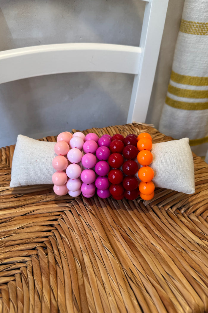 CHUNKY RESIN BRACELET „REDS“