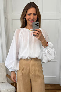 OVERSIZED LIGHT COTTON BLOUSE WHITE