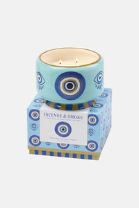 BIG SCENTED CERAMIC CANDLE "EYE“ INCENSE AND SMOKE