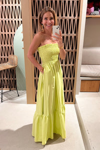 BANDEAU DRESS "ELPIS" LIME