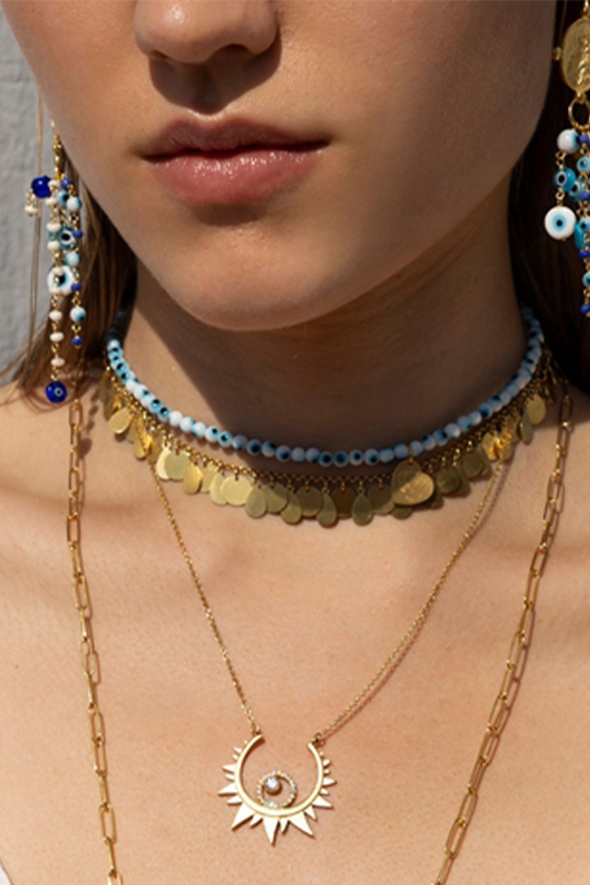 NECKLACE "SOL" GOLD/ZIRCONIA