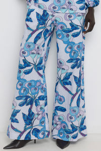 LINEN/COTTON PANTS "ALA" MULTI BLUE *PRE ORDER*
