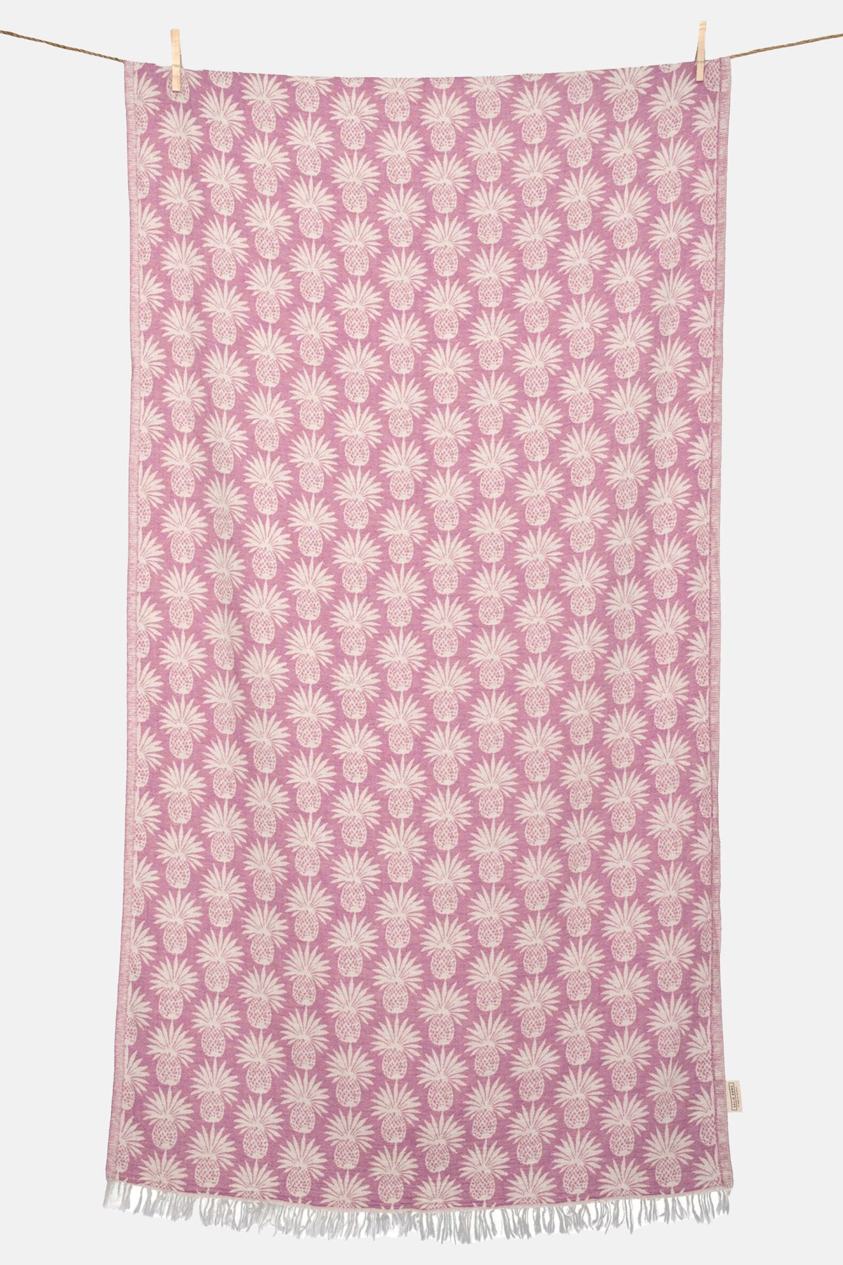 WOVEN BEACH TOWEL "ANANAS" PURPLE