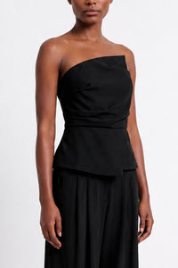 TAILORED BUSTIER TOP BLACK