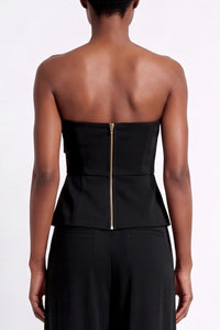TAILORED BUSTIER TOP BLACK