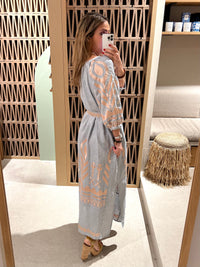 KAFTAN LINEN DRESS "FEATHER"