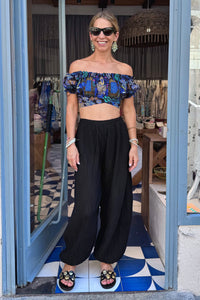 MUSSELINE BALLOON PANTS "SYMI" BLACK