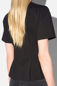 FITTET COTTON T-SHIRT BLACK
