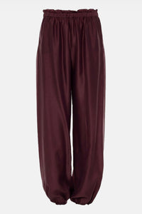 LIGHT BALLOON LEG PANTS "SILKSTONE" GRENADINE