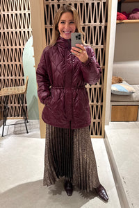 OVERSIZED LIGHT PUFFER JACKET BORDEAUX