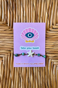 BRACELET WITH CERAMIC BEADS "STARFISH"
