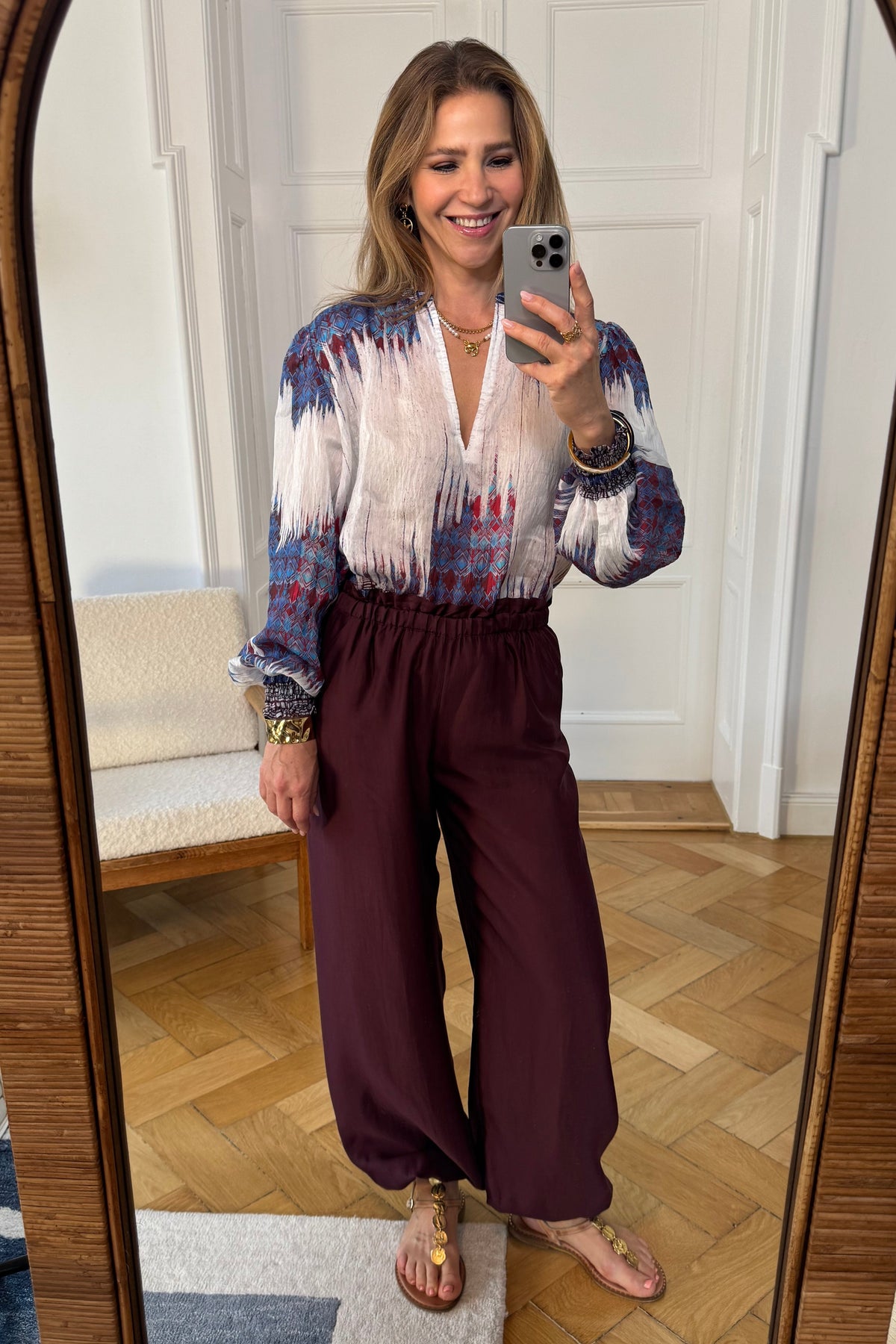 OVERSIZED TRANSPARENT BLOUSE „BOHEME“ MULTICOLOR