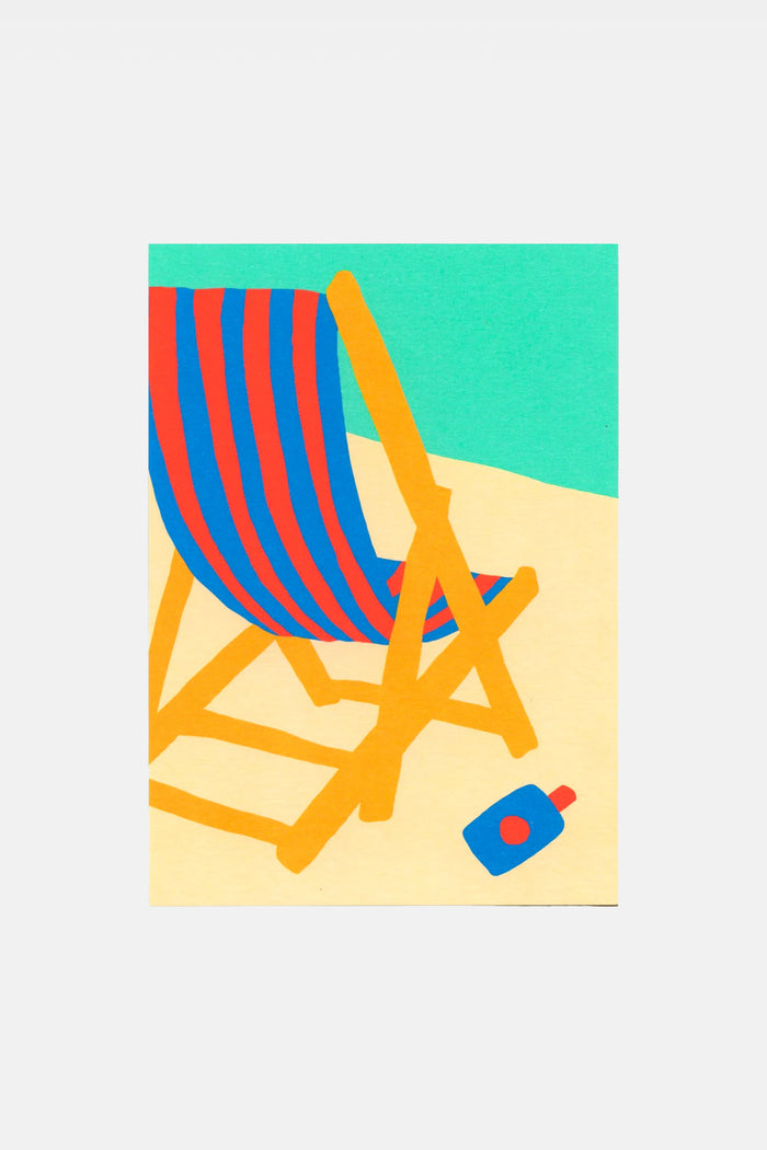 GREETING CARD "BEACH CHAIR" MULTICOLOR