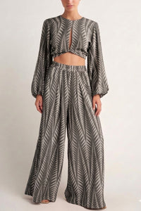 CROPPED TOP "FINIKAS" BLACK - LEMONI EXCLUSIVE