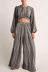 PALAZZO PANTS "FINIKAS" BLACK - LEMONI EXCLUSIVE