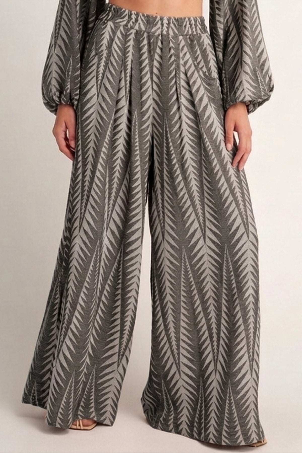 PALAZZO PANTS "FINIKAS" BLACK - LEMONI EXCLUSIVE