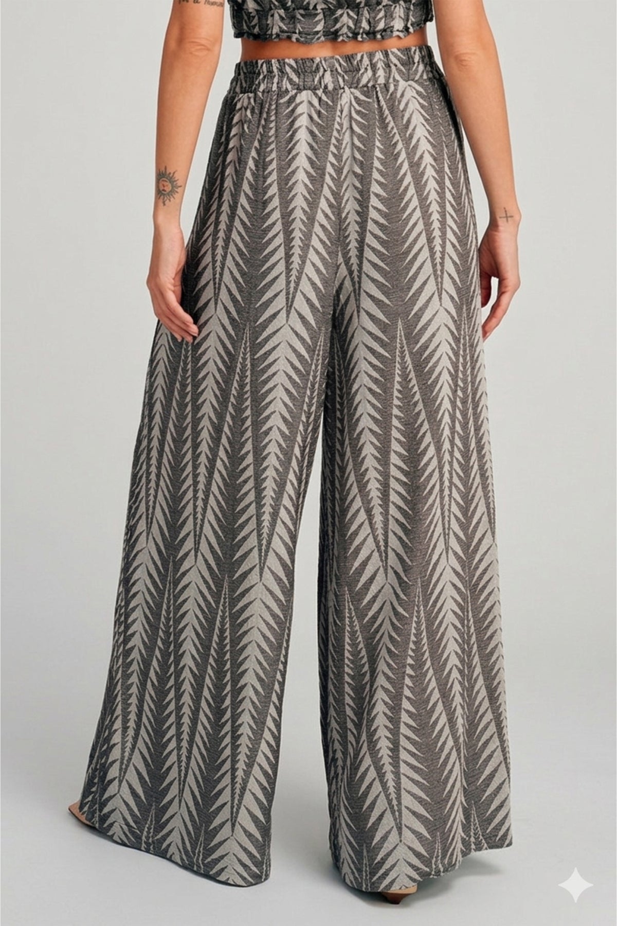 PALAZZO PANTS "FINIKAS" BLACK - LEMONI EXCLUSIVE