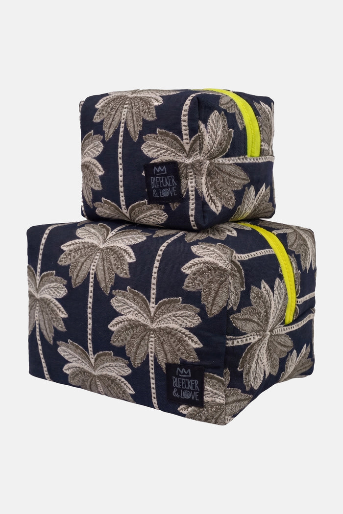 COSMETIC POUCH "OASIS" BLACK/FLUO YELLOW