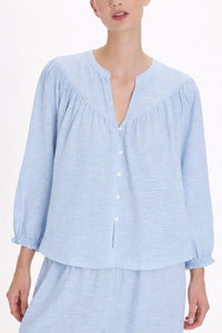BLOUSE WITH BUTTONS "MALIA" CIEL