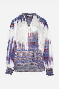 OVERSIZED TRANSPARENT BLOUSE „BOHEME“ MULTICOLOR