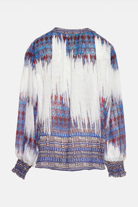 OVERSIZED TRANSPARENT BLOUSE „BOHEME“ MULTICOLOR
