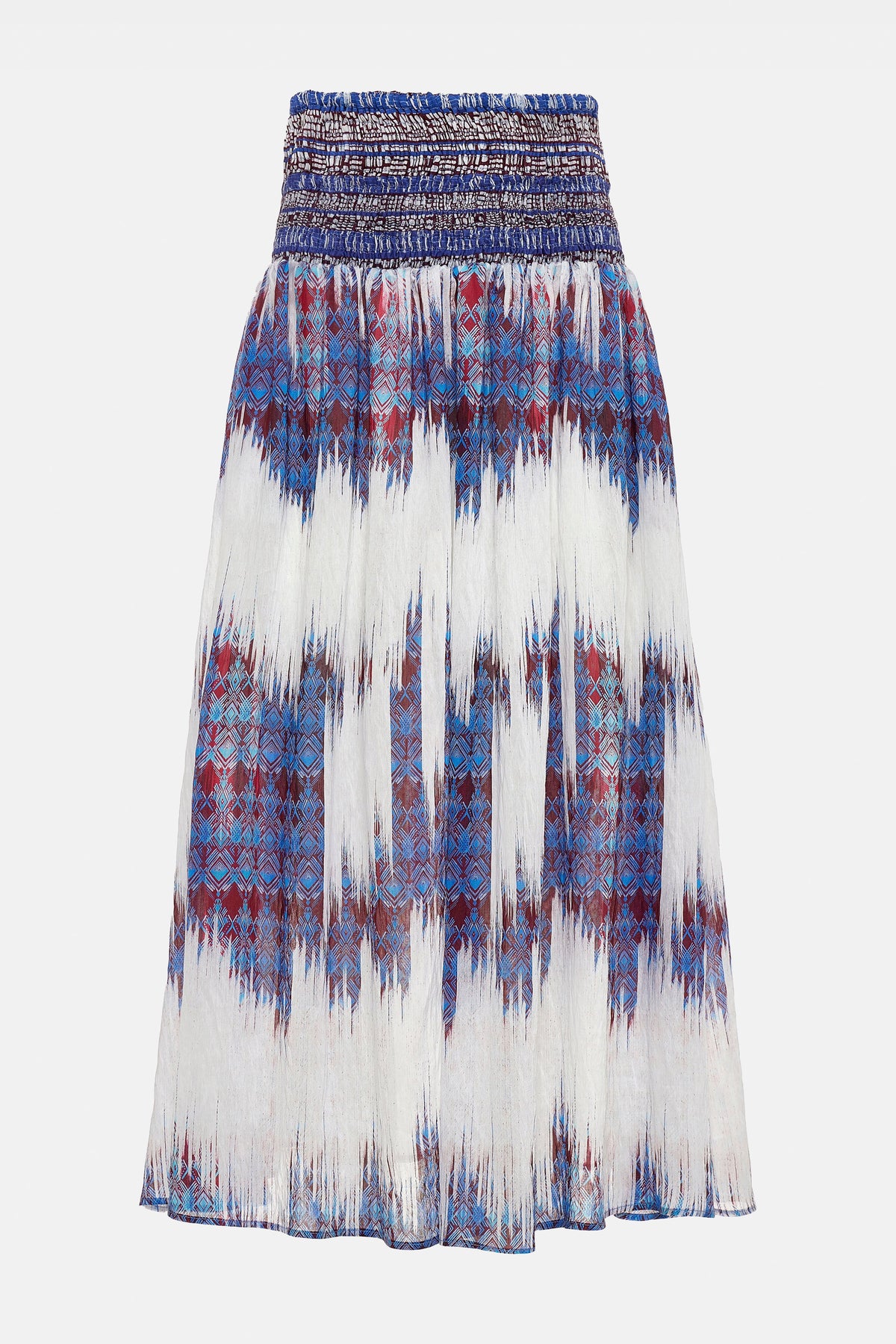 TRANSPARENT MIDI SKIRT „BOHEME“ MULTICOLOR