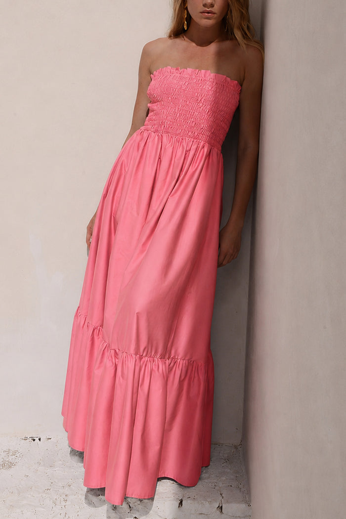 BANDEAU DRESS "ELPIS" BUBBLEGUM