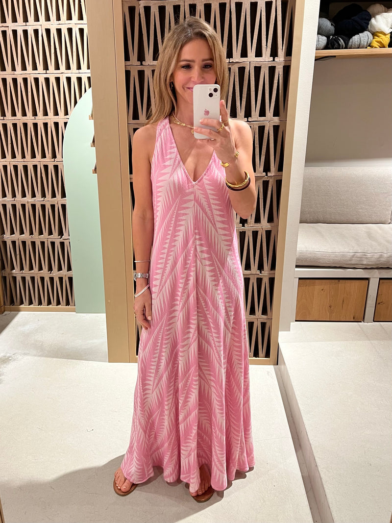 SLEEVELESS LONG DRESS "FINIKAS" PINK