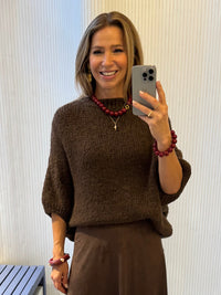 OVERSIZED SUPERSOFT MOHAIR-MIX PONCHO-PULLOVER