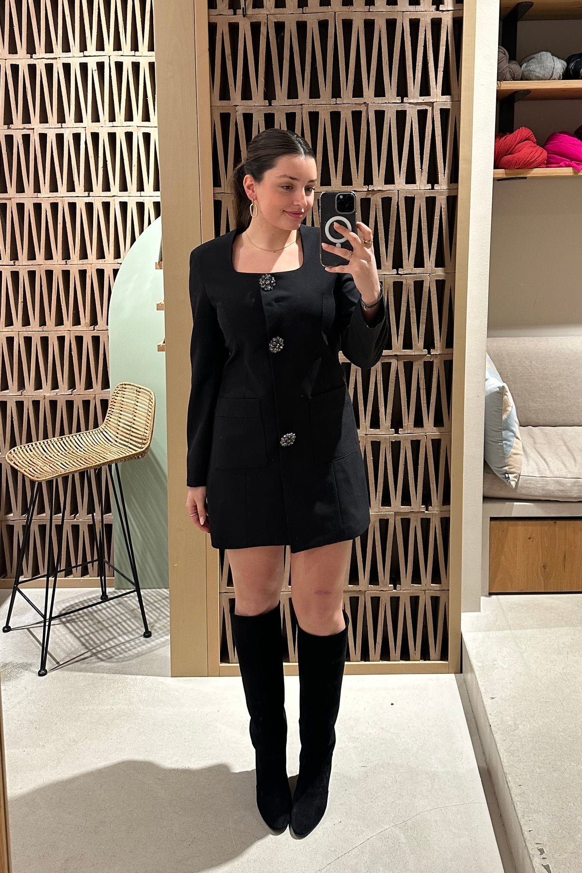 SHORT BLAZER DRESS BLACK