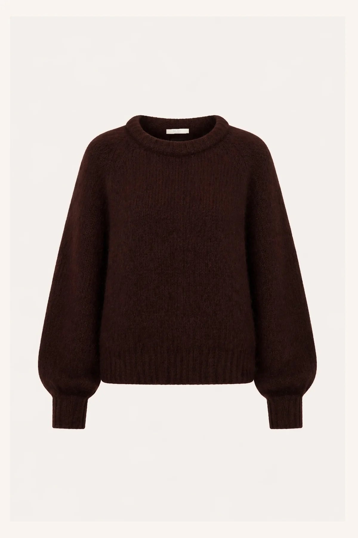 OVERSIZED ALPACA PULLOVER CHOCOLATE BROWN