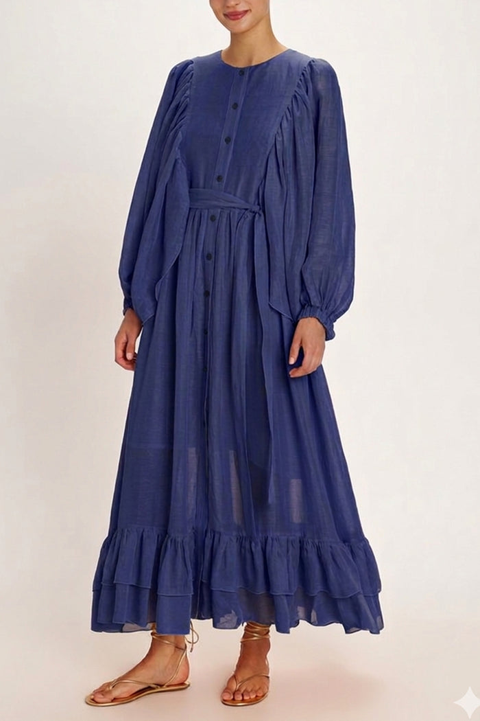 LONG OVERSIZED DRESS "CALLISTA" BLUE