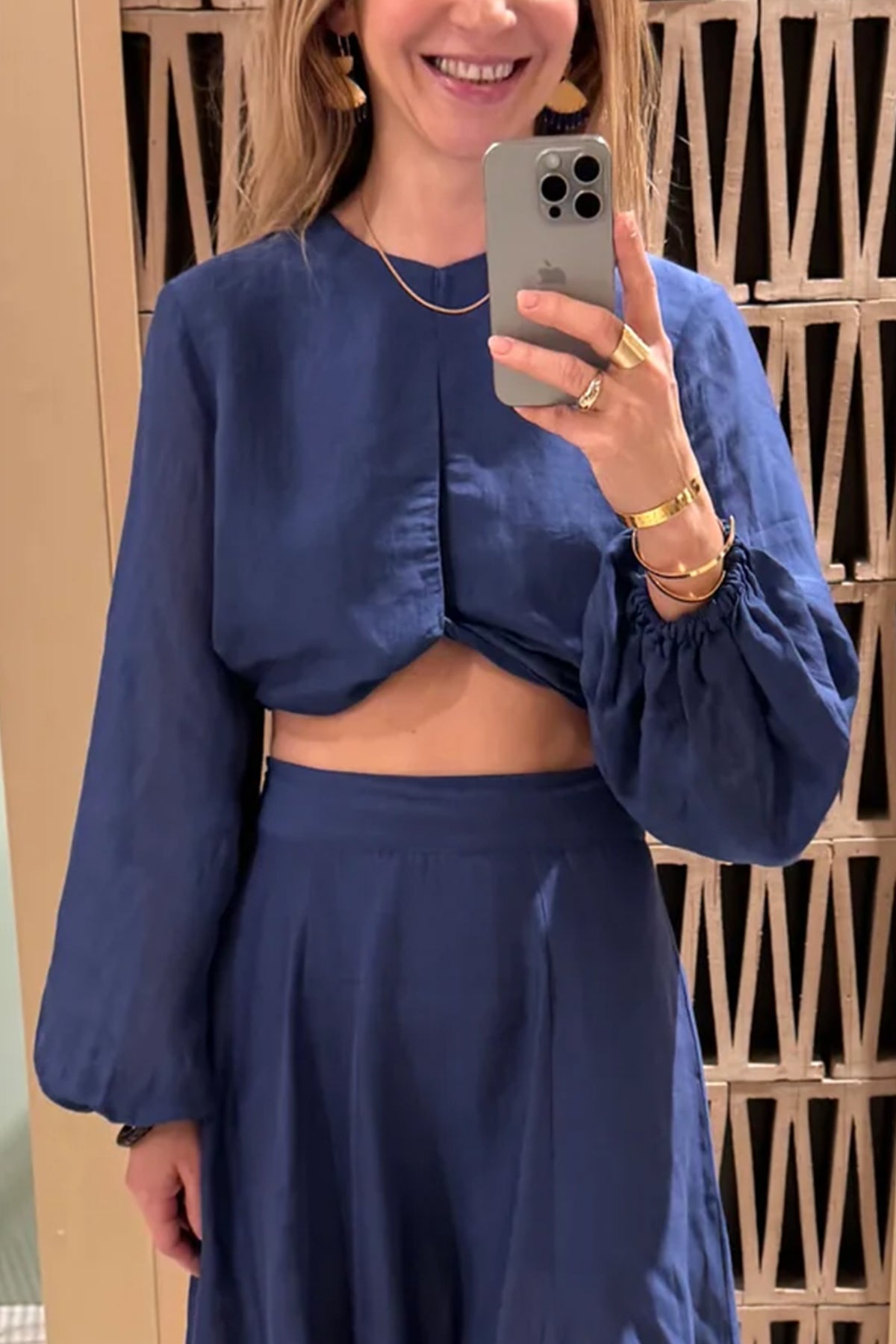 CROPPED TOP "CALLISTA" BLUE