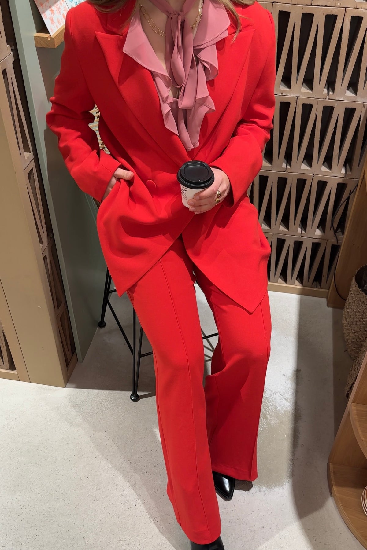 OVERSIZED BLAZER RED