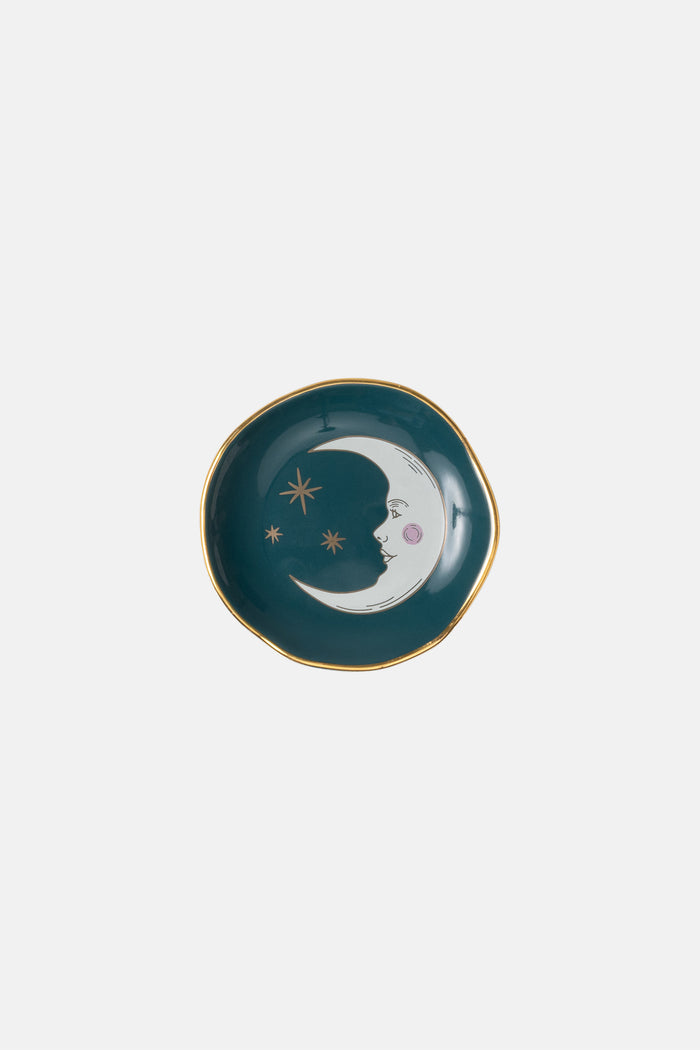 CELESTIAL CERAMIC MINI TRAY "MOON“ TEAL