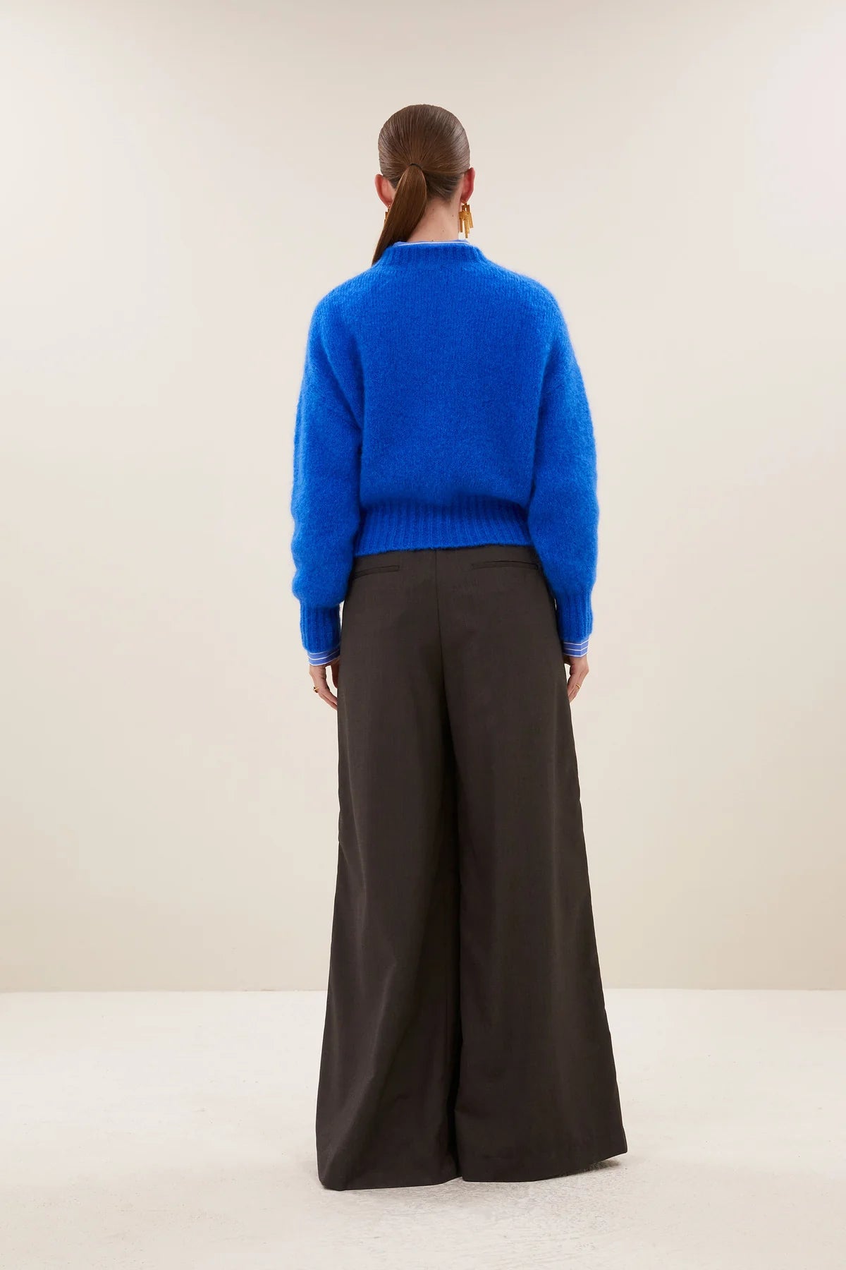 MOHAIR KNIT PULLOVER "SONNY" ROYALBLUE