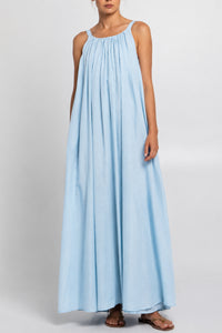 LONG SLEEVELESS COTTON DRESS "GAUZE" CIEL